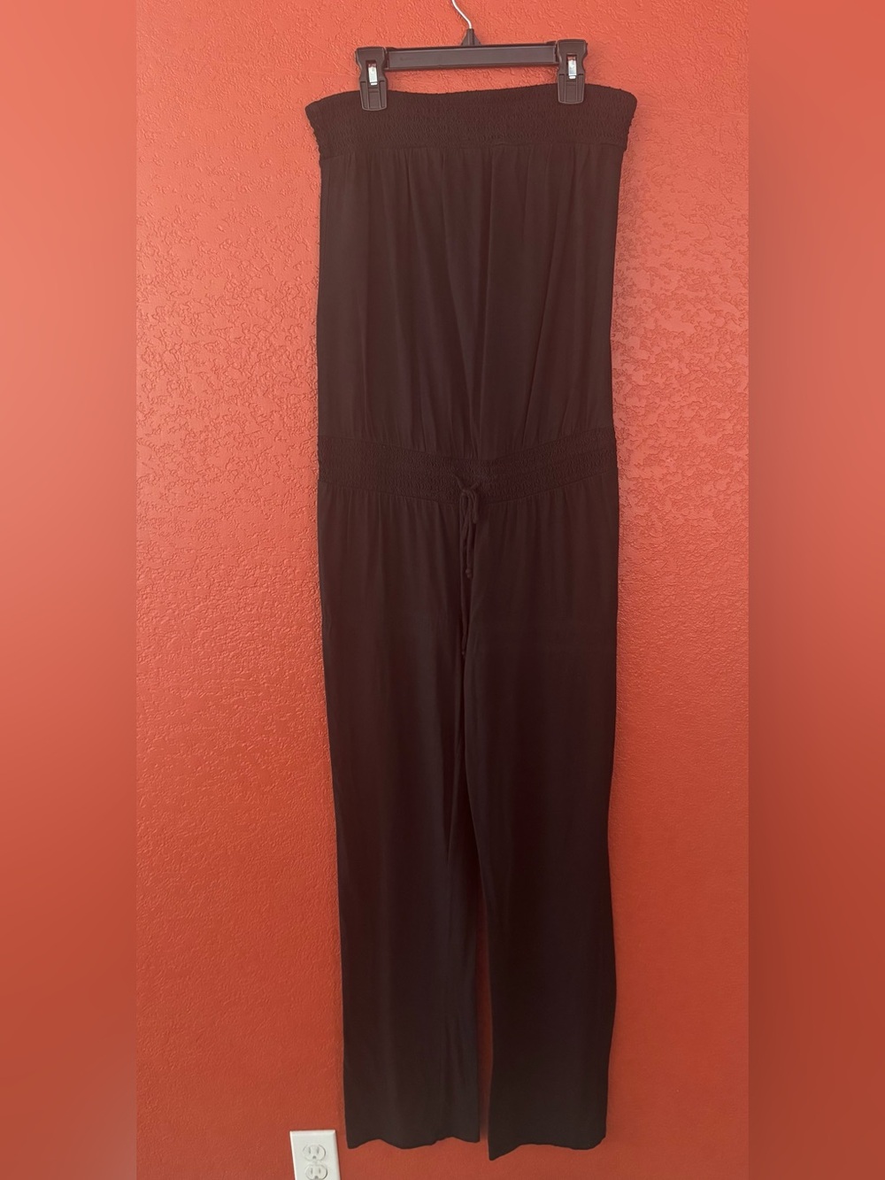 Express size small strapless jumpsuit. EUC. Black, 60% cotton/40% modal.